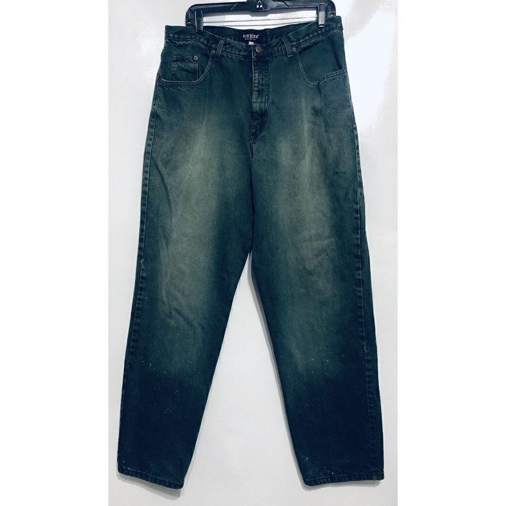 Vintage Guess Womens Size 36 Pascal Jeans Green Mom Style High Waist